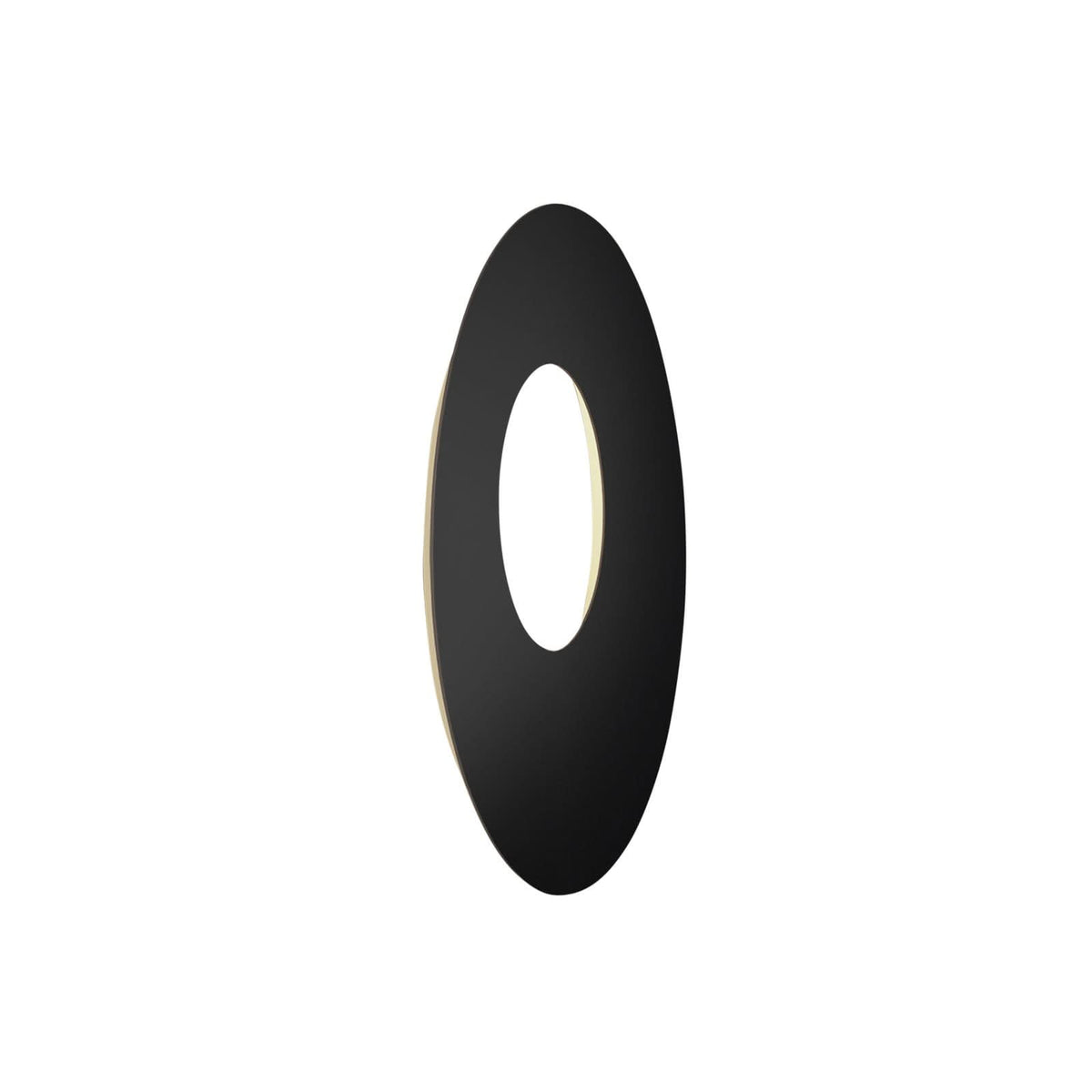 Applique murale LED Blade Open en aluminium, noir mat, Ø 59 cm