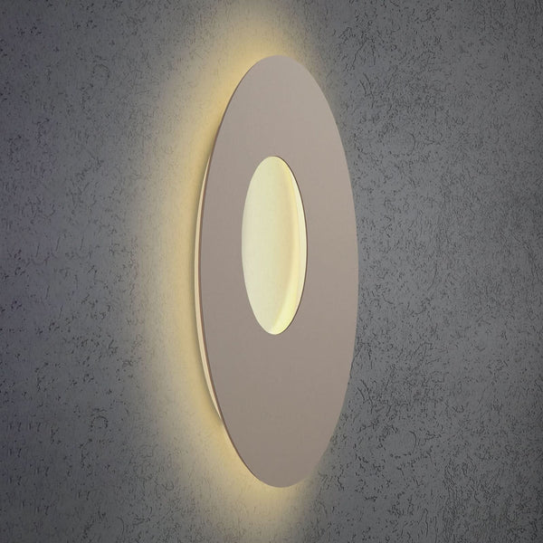 Applique murale LED Blade Open en aluminium, taupe, Ø 59 cm