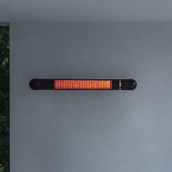 Plafonnier d'extérieur Chauffage Heat Up en aluminium, noir, Ø 10 cm, IP65