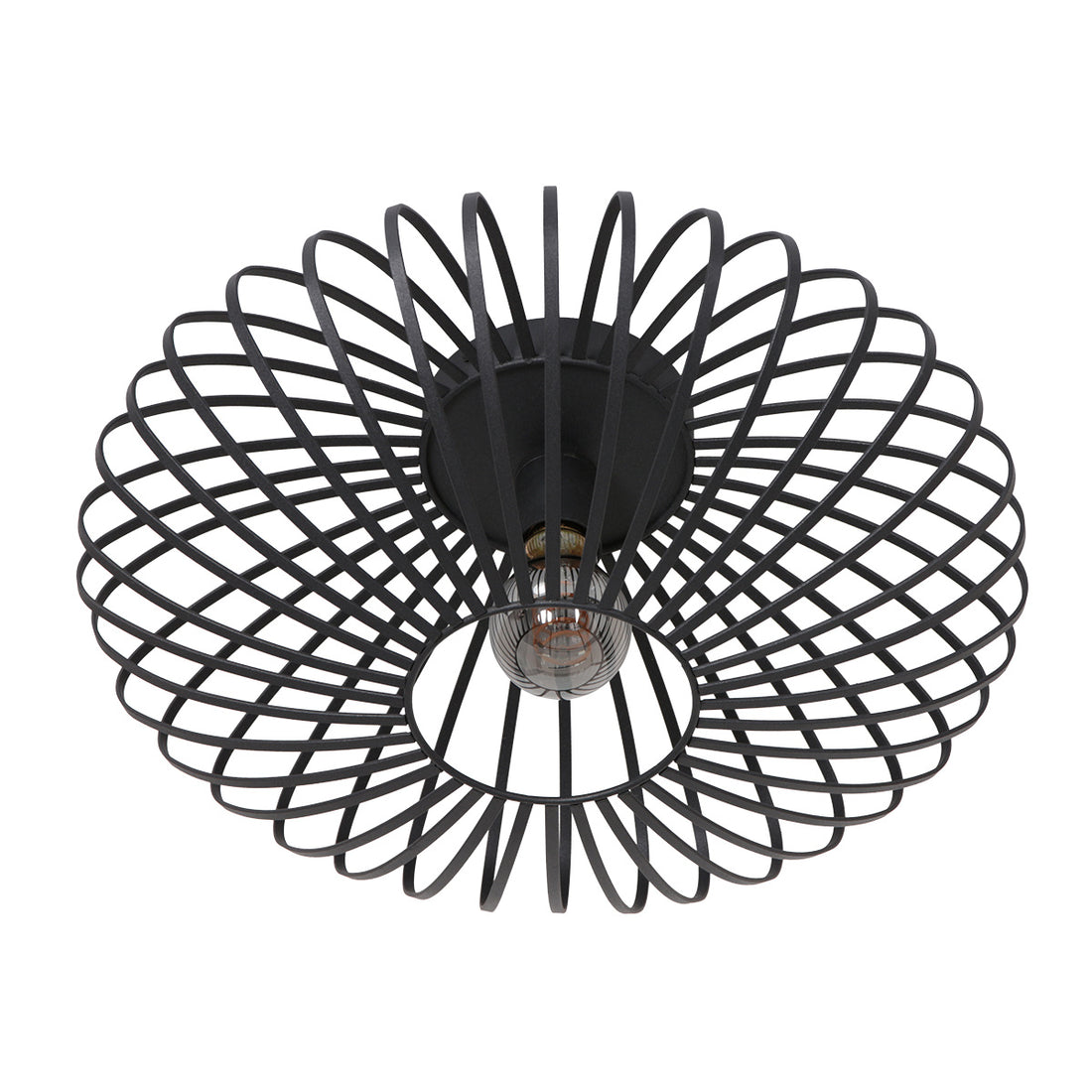 Dunbar black ceiling light 3097ZW Ø40 cm E27 socket