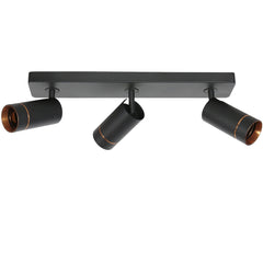 Black surface-mounted spotlights