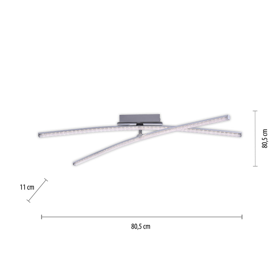 Plafonnier Simon chromé