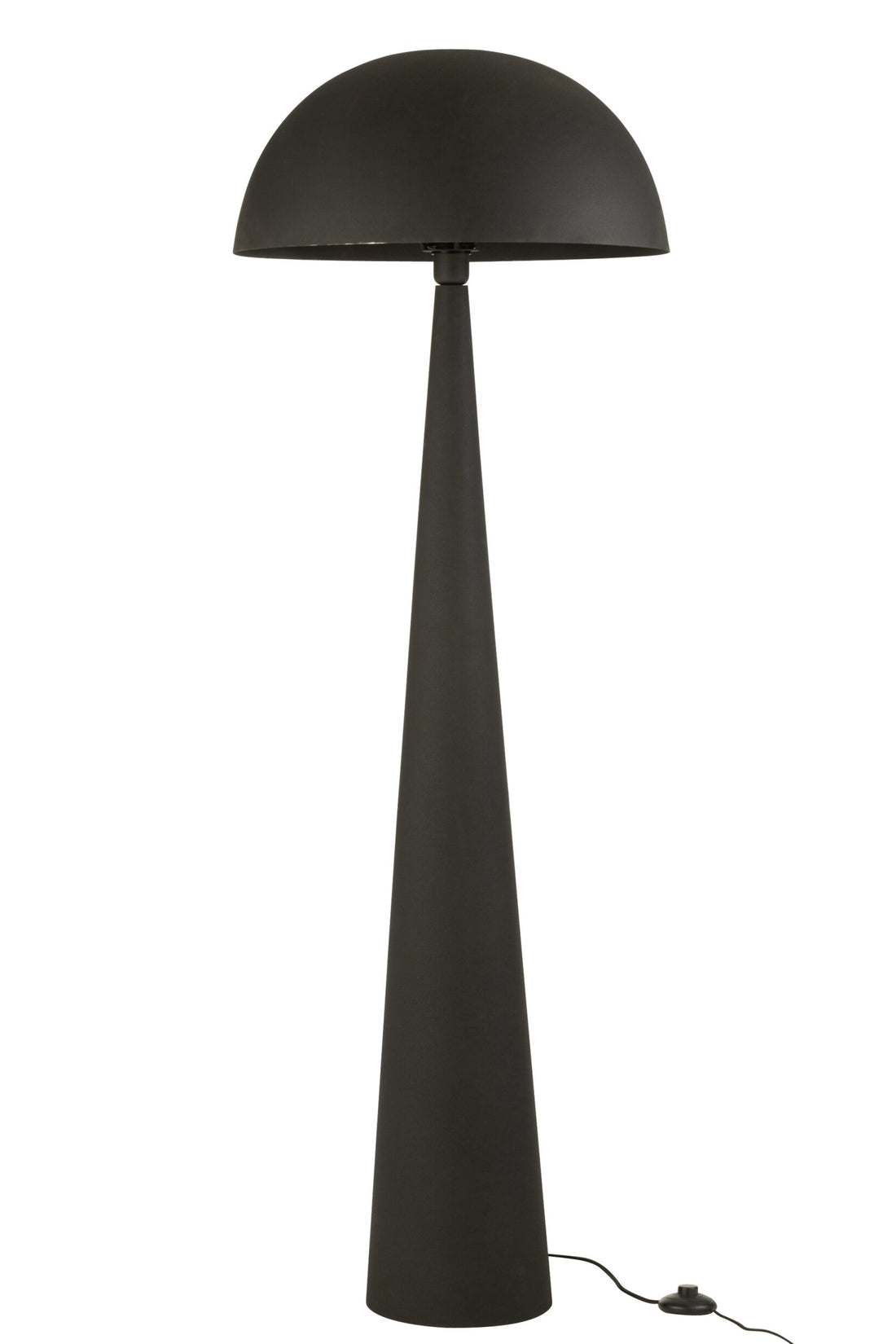 Lampadaire champignon en métal noir mat