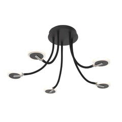 Turound 3375ZW ceiling light – black LED glass lamp