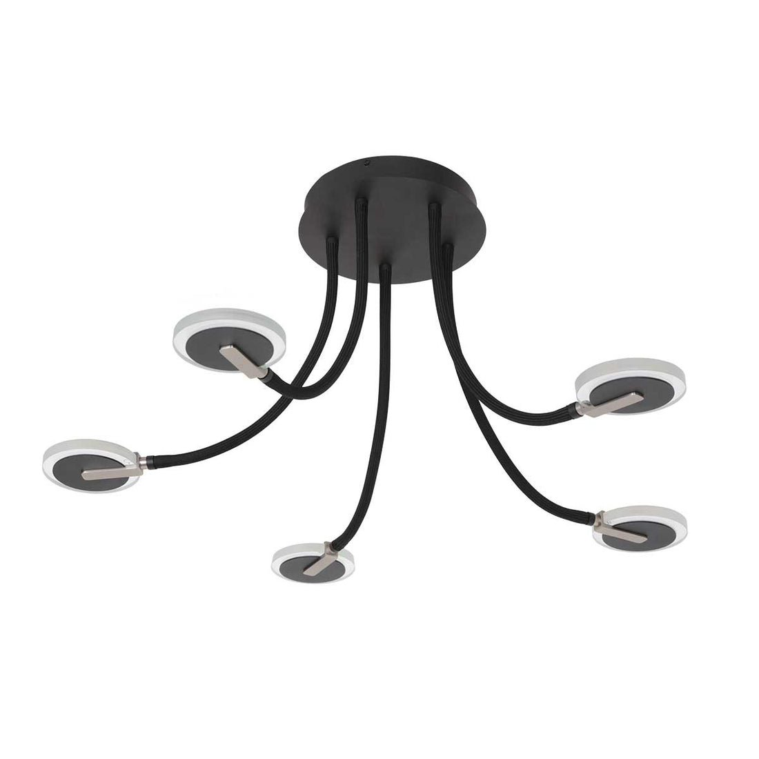 Turound 3375ZW ceiling light – black LED glass lamp
