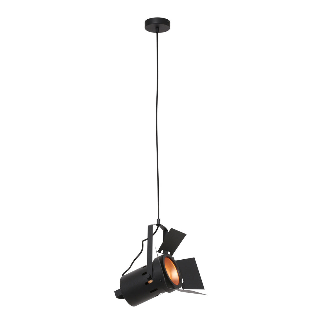 Adjustable black cinema spotlight, industrial pendant light | Cinéa