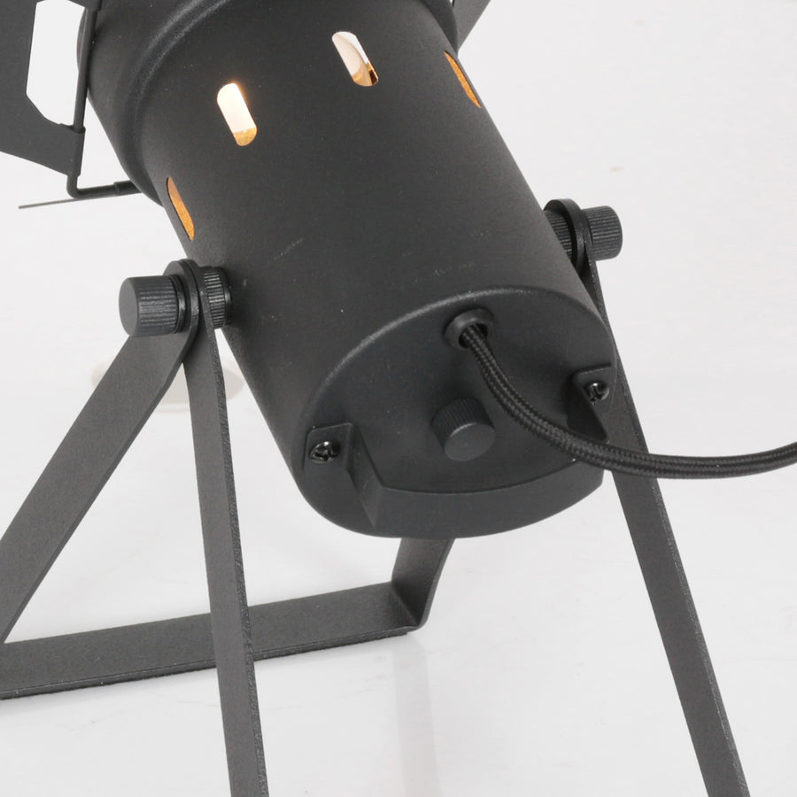 Carré 3380ZW table lamp – black industrial lamp with E27 base