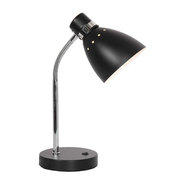 Spring 3391ZW black table lamp with E27 socket