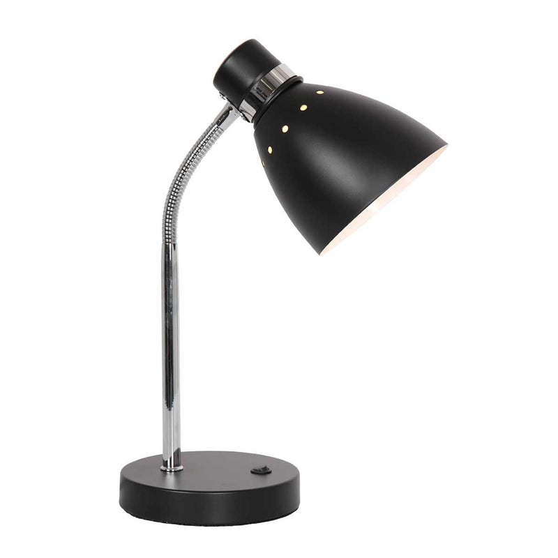 Spring 3391ZW black table lamp with E27 socket