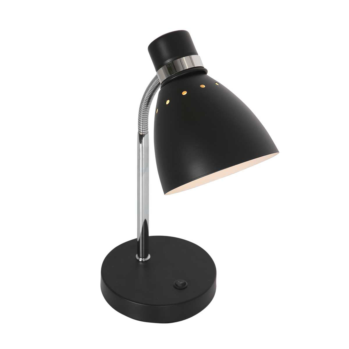 Spring 3391ZW black table lamp with E27 socket