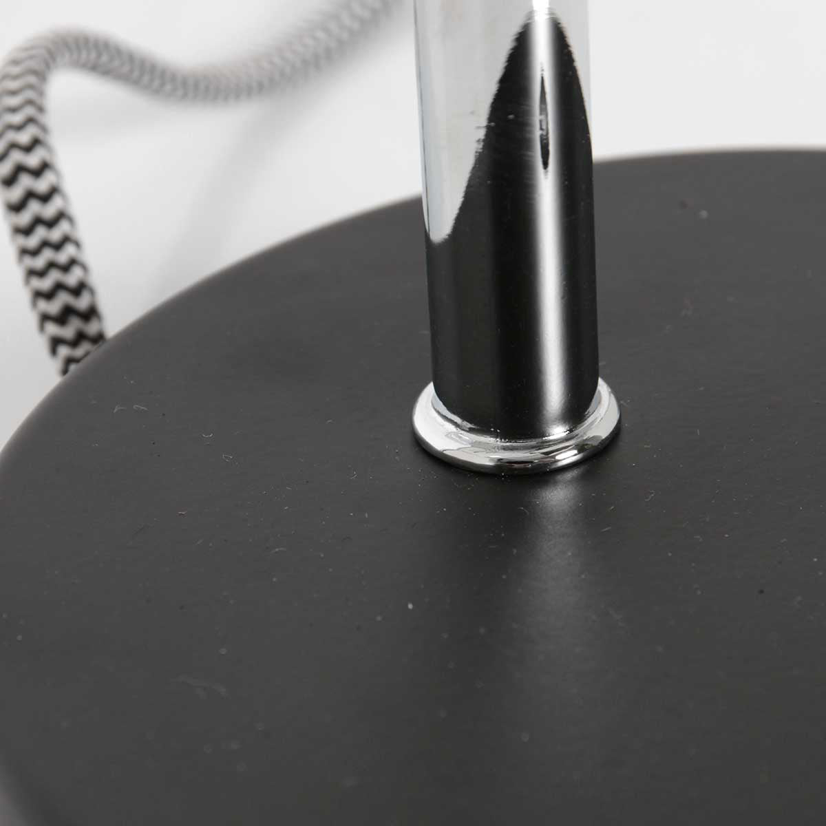 Spring 3391ZW black table lamp with E27 socket