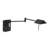 Retina 3402ZW black wall lamp with USB ports