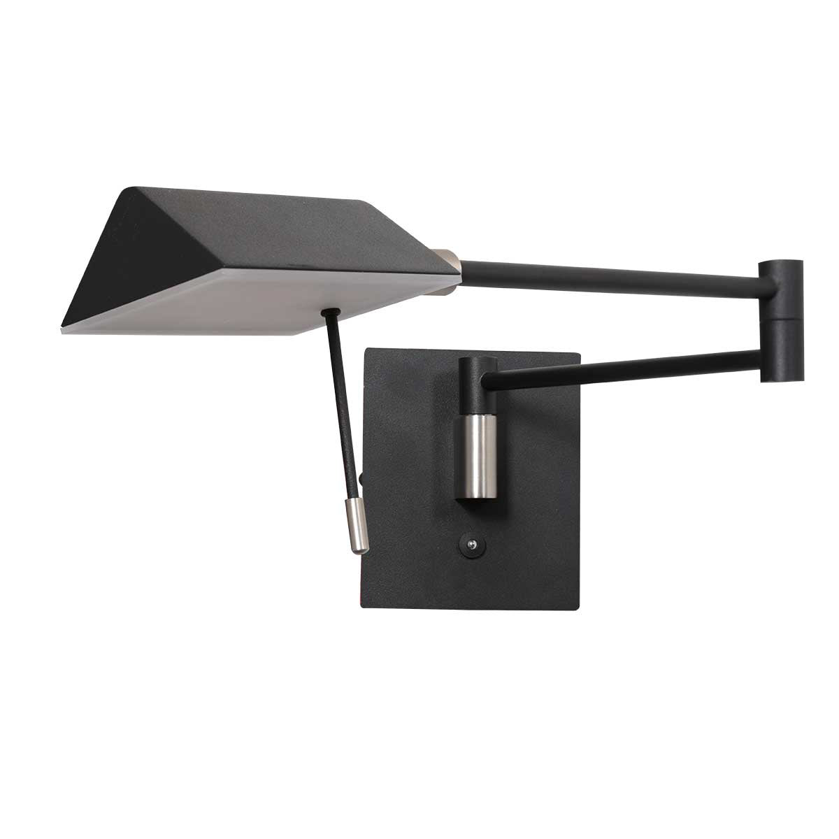 Retina 3402ZW black wall lamp with USB ports