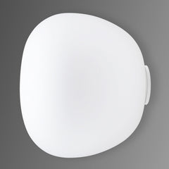 Applique murale Excellent Mochi 20 en verre, blanc, Ø 20 cm