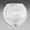 Applique murale Diamond en cristal, transparent et chrome, hauteur 20 cm
