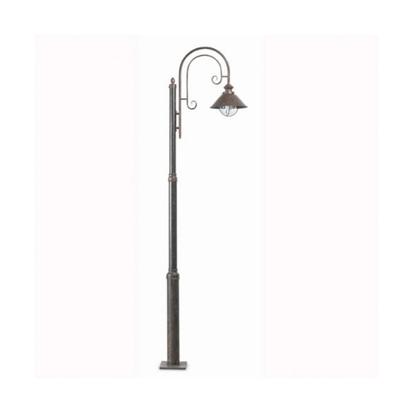 Lampadaire d'extérieur Magnifique Nautica en verre, marron et transparent, Ø 26,5 cm