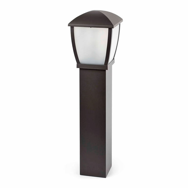 Borne lumineuse d'extérieur Wilma en aluminium, blanc et gris foncé, hauteur 82 cm, IP44