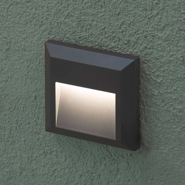 Applique d'extérieur LED Grant, gris foncé, hauteur 12,5 cm, IP65