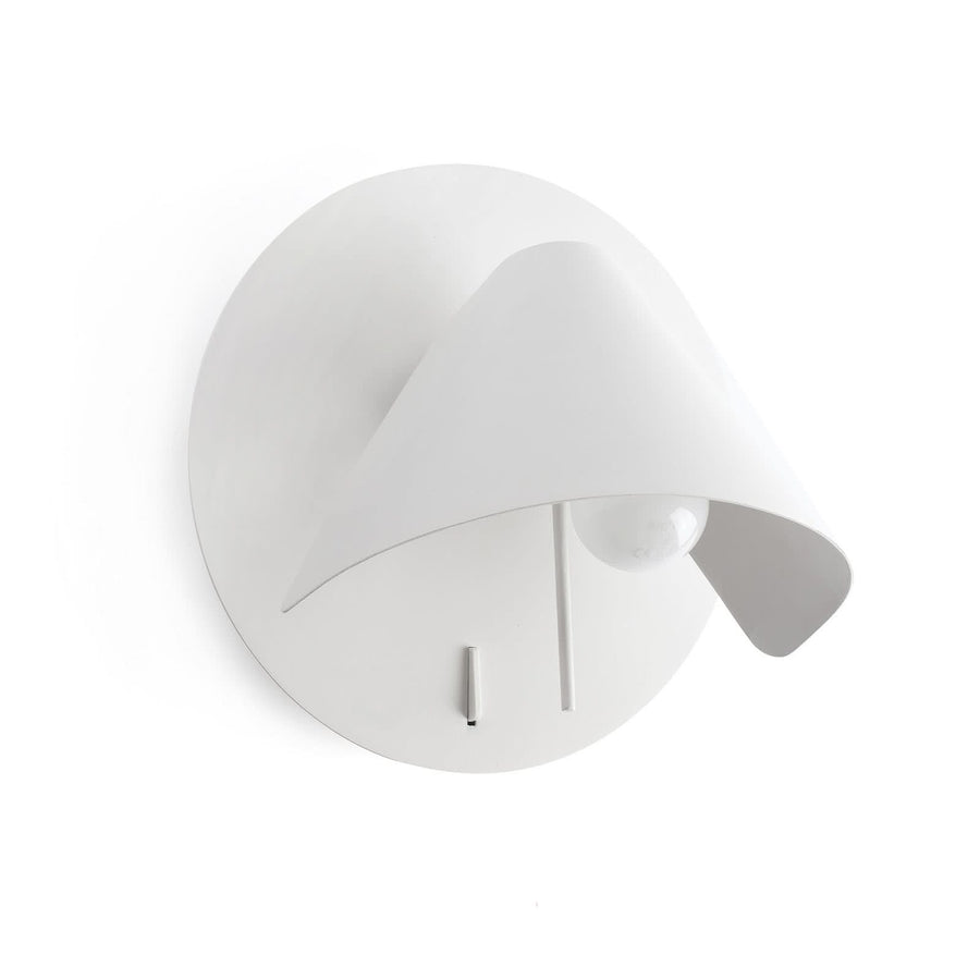 Applique murale Noon en acier, blanc, Ø 21,1 cm