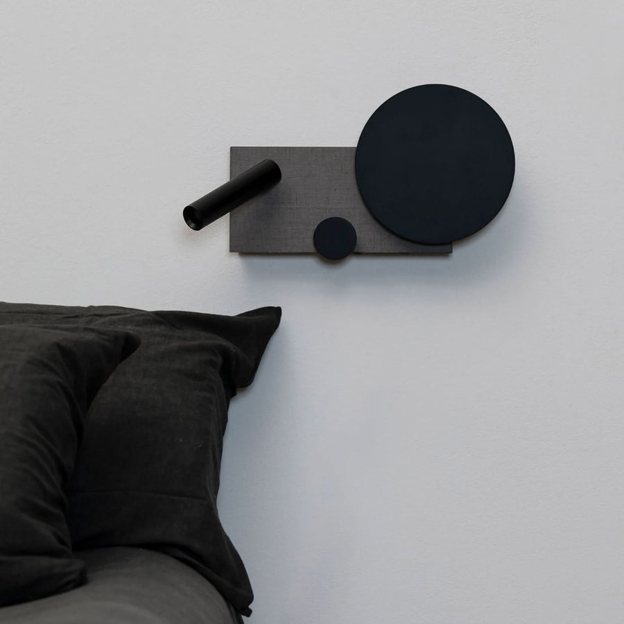 Applique murale LED Klee en aluminium, gris et blanc, hauteur 27 cm