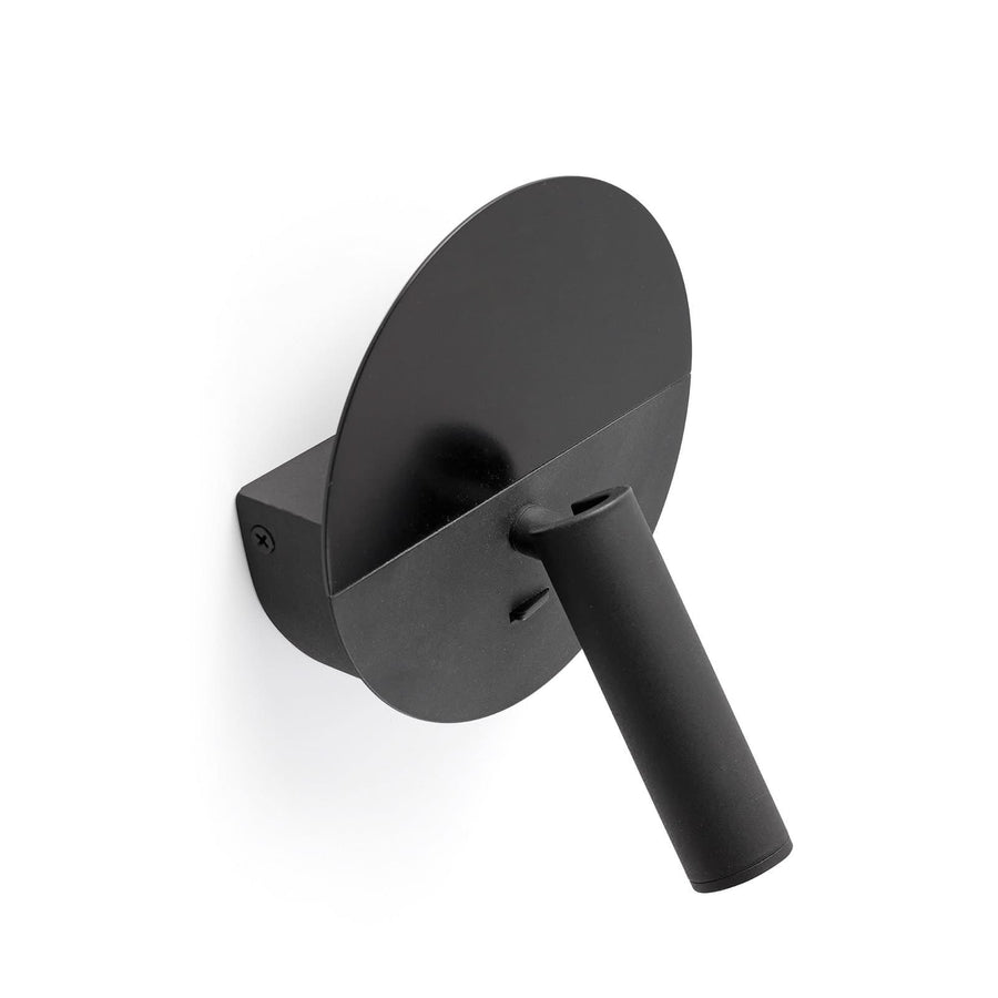 Applique murale LED Duas en verre, noir, Ø 14,4 cm