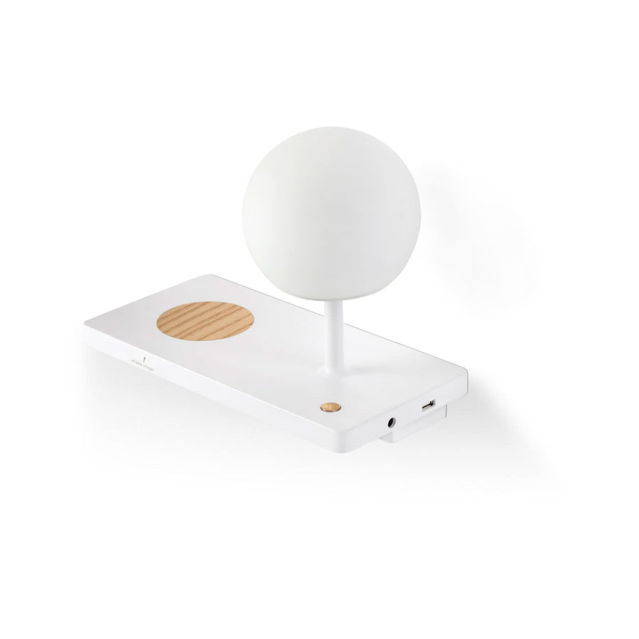 Applique murale LED Niko en verre, marron et blanc, hauteur 14,5 cm