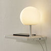 Applique murale LED Niko en verre, marron et blanc, hauteur 14,5 cm