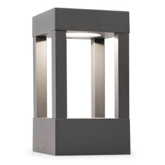 Potelet d'extérieur LED Agra en aluminium, gris foncé, hauteur 20 cm, IP54