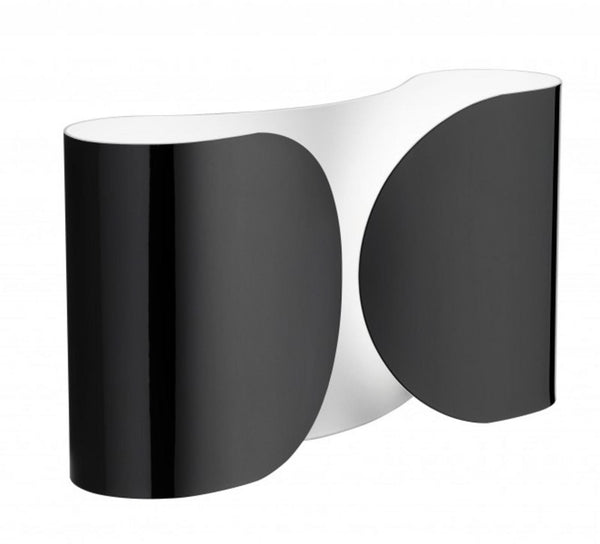 Applique murale Foglio en acier, noir, 2 lumières, hauteur 21 cm