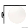 Applique murale IC C/W2 en verre, noir, hauteur 31,6 cm