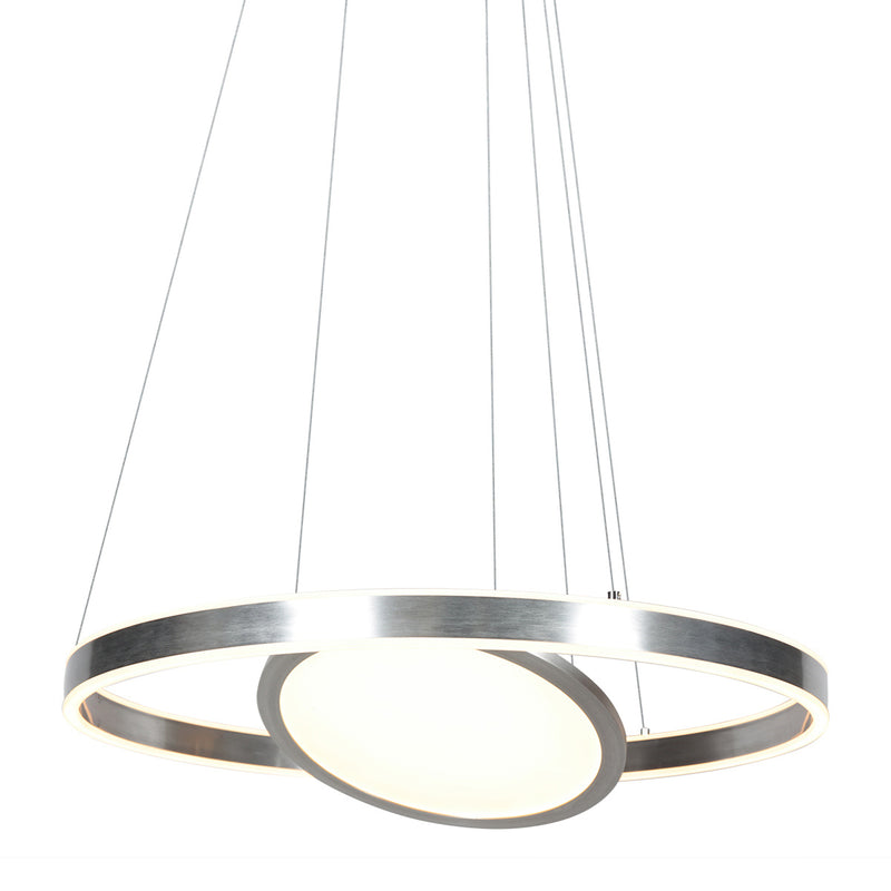 Ringlux 3514ST steel pendant light 60 cm with inner plate