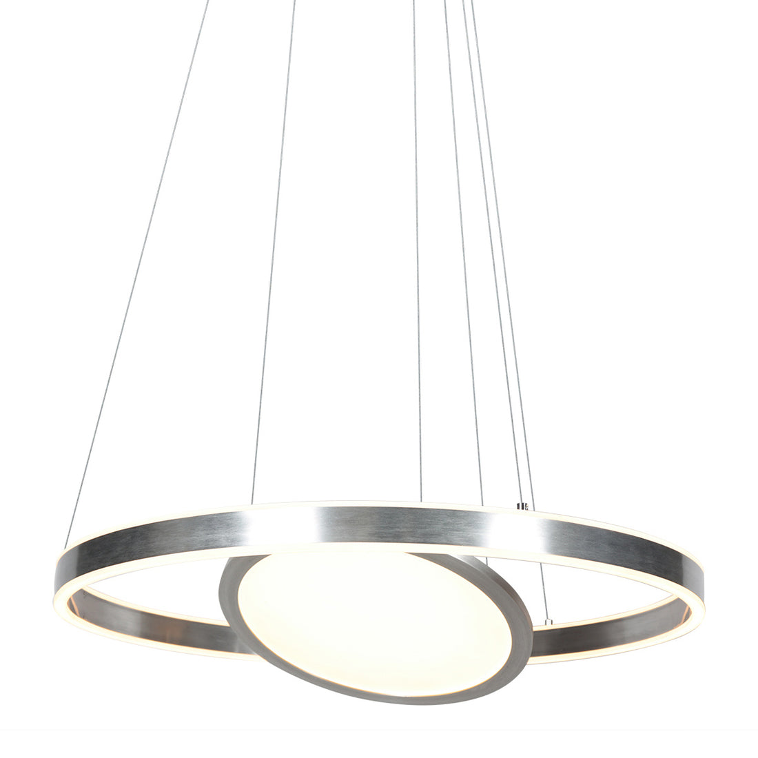 Ringlux 3514ST steel pendant light 60 cm with inner plate