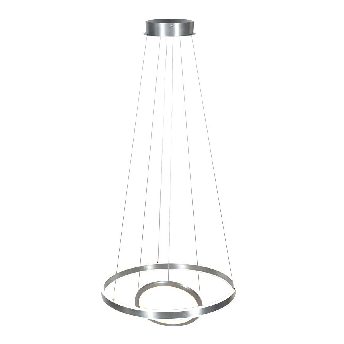 Ringlux 3514ST steel pendant light 60 cm with inner plate