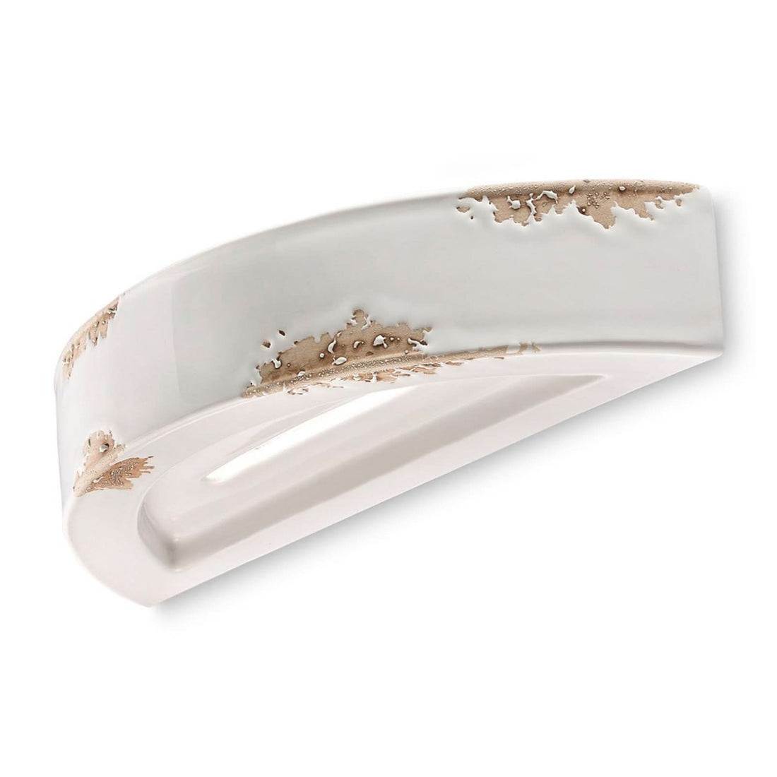 Applique murale C603 en verre, blanc, hauteur 7 cm