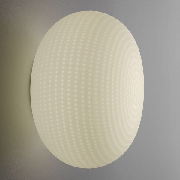 Applique murale LED Bianca en verre, blanc satiné, Ø 30 cm