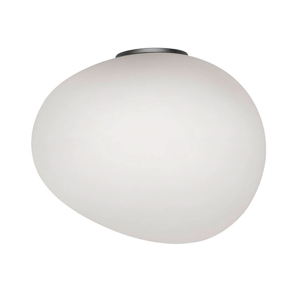 Applique murale Gregg en verre, graphite et blanc, hauteur 39 cm, 30 W, largeur 47 cm