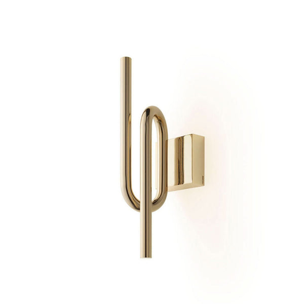 Applique murale LED Tobia en métal, doré, hauteur 40 cm