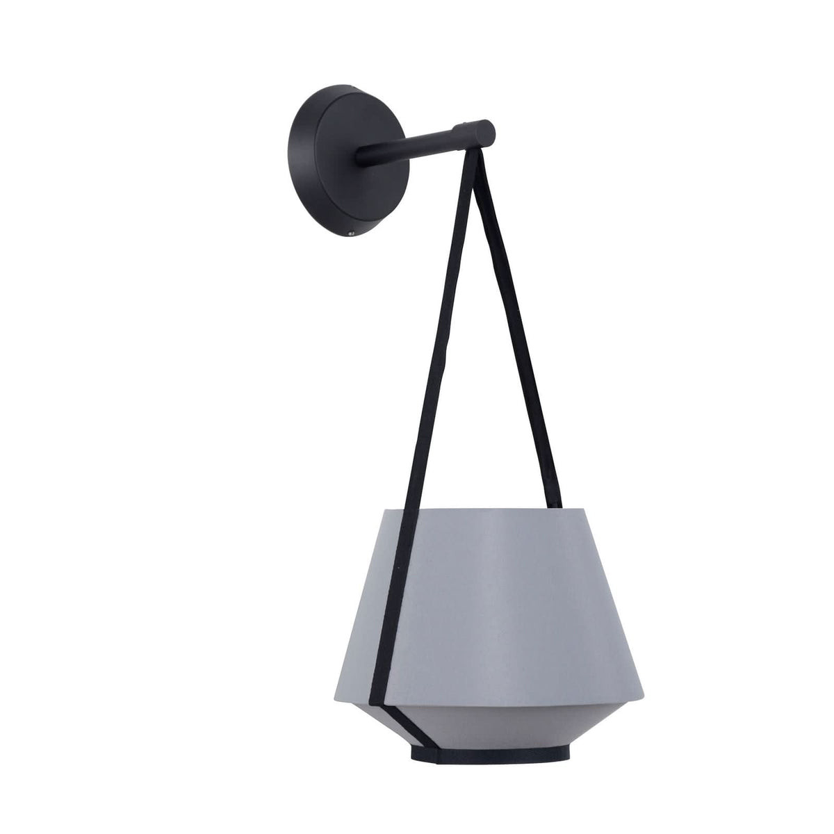 Applique murale Carrie XS en coton, gris, hauteur 47 cm