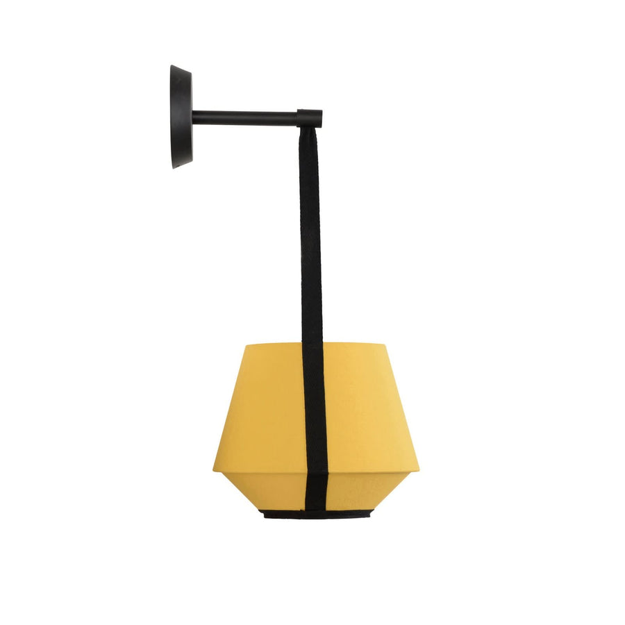Applique murale Carrie XS en coton, jaune, hauteur 47 cm