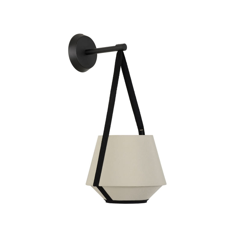 Applique murale Carrie XS en coton, vert foncé, hauteur 47 cm