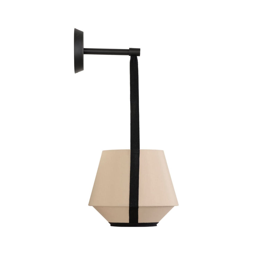 Applique murale Carrie XS en coton, sable, hauteur 47 cm