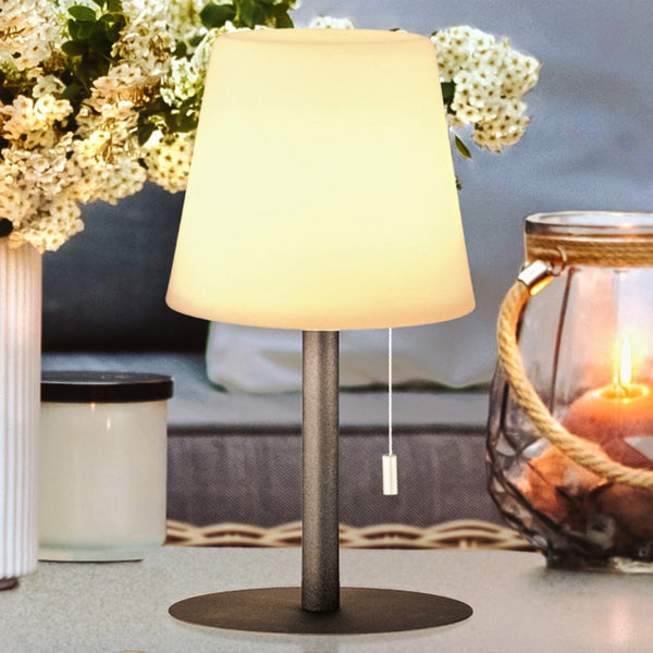 Lampe à poser d'extérieur LED Garden en métal, anthracite et blanc, Ø 15 cm, IP44
