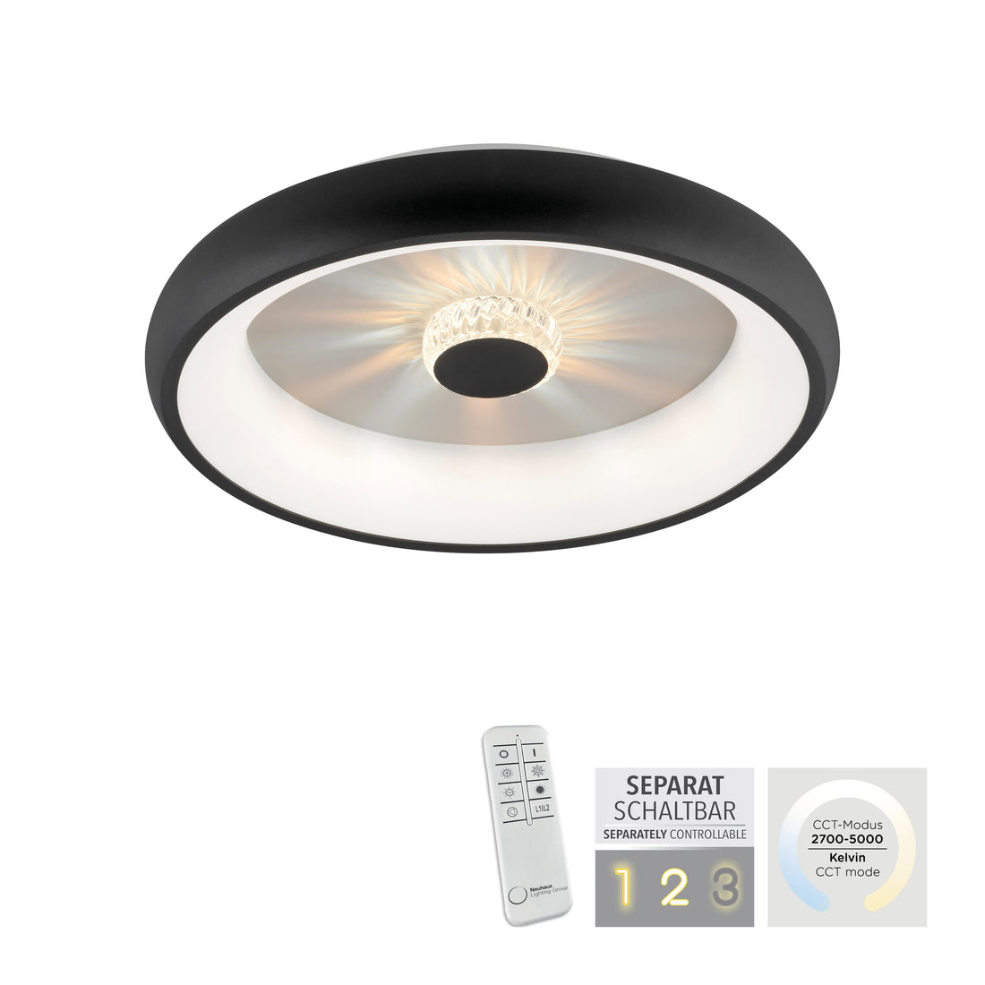 Plafonnier LED | Vertigo Noir
