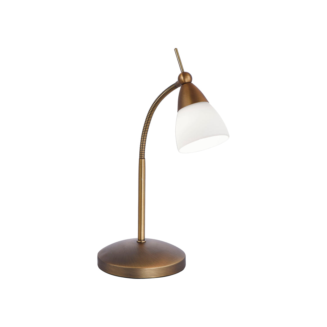 Lampe à poser Pino laiton vieilli, verre