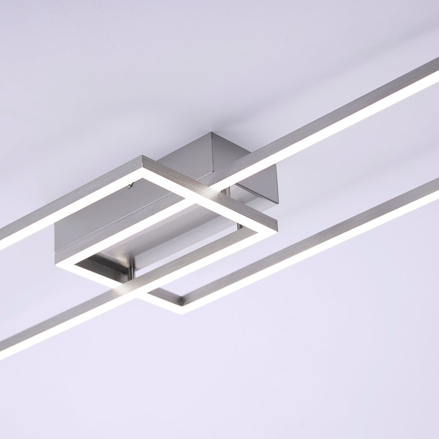Plafonnier Iven acier, L 25 cm
