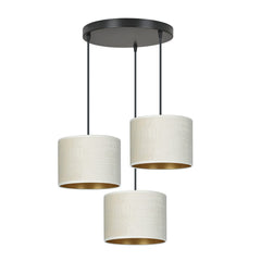 Hilde 3-light pendant lamp black and white, Premium