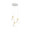 Rosa 3-light pendant lamp, white, Premium
