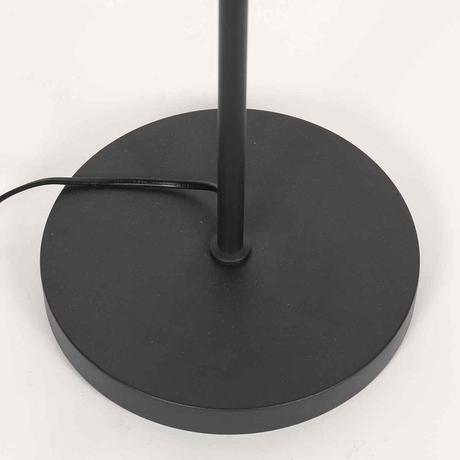 Lampadaire gu10 noir à 2 spots orientables, abat-jour diabolo & laiton | Preto