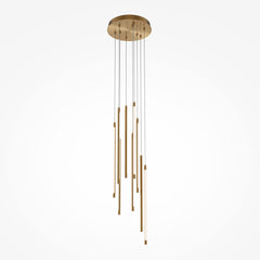 Light stick gold pendant light