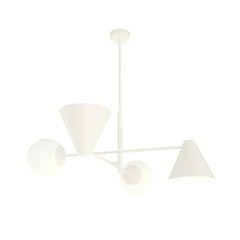 Hermès 4-light white chandelier